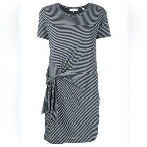 Vince Striped Side Knot T-Shirt Dress, Small